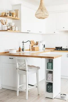 Eco friendly kitchen, zero waste home concept Stock Photos
