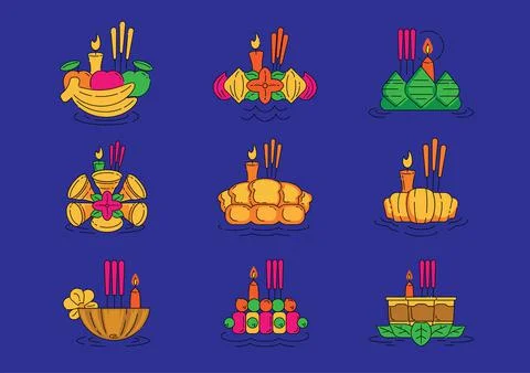 Eco friendly Krathong Stock Illustration