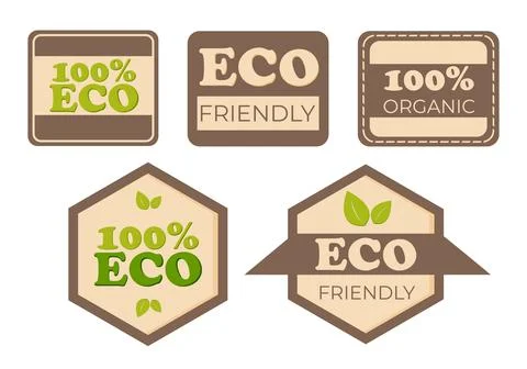 Eco friendly label. eco friendly sign. Ecology concept. Bio, vegan, eco Stock Illustration