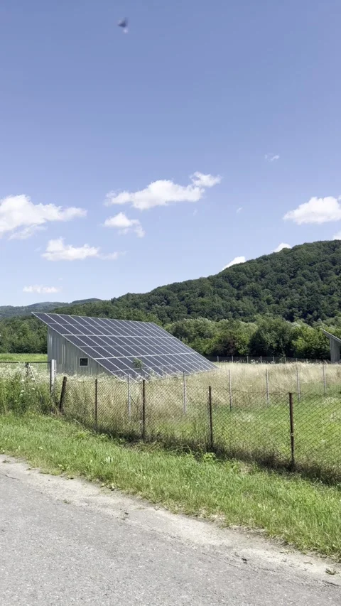 Eco-friendly landscape with sustainability elements Stock Footage 313713384
