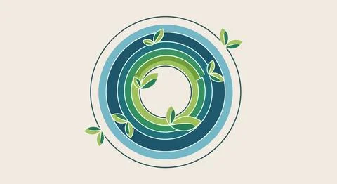 Eco friendly leaf logo vector Illustrazione stock