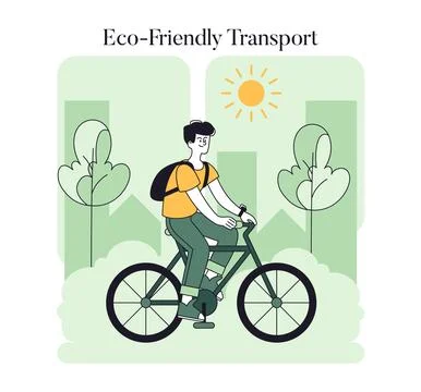 Eco Friendly Lifestyle. Flat Vector Illustration Stock Illustration