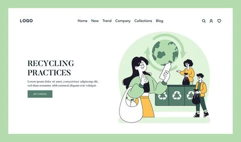 Eco Friendly Lifestyle. Flat Vector Illustration Stock Illustration