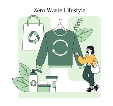 Eco Friendly Lifestyle. Flat Vector Illustration Stock Illustration