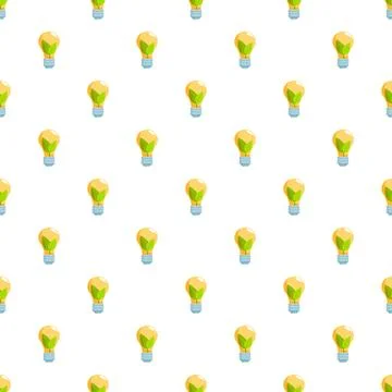 Eco friendly light bulb energy repeating pattern background Illustrazione stock