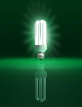 Eco friendly light bulb 库存插图
