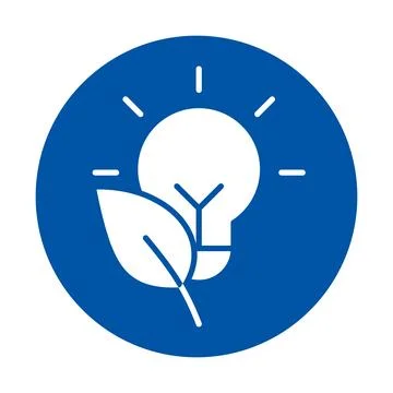 Eco-Friendly Light Bulb Symbol Featuring Leaf and Brightness Elements Illustrazione stock