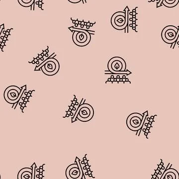 Eco friendly line seamless pattern Illustrazione stock