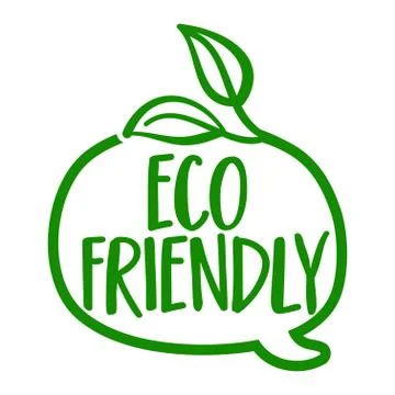 Eco Friendly - logo in speech bubble. Stock Illustration