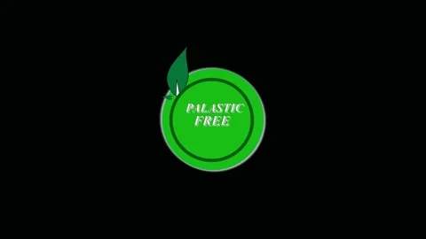 Eco friendly looping logo animation with green emblem for sustainable livin.. Stock Footage 321587136