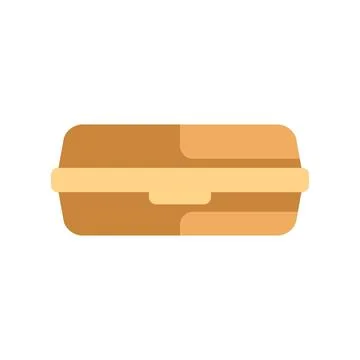 Eco friendly lunch box storing takeaway food Stock Illustration