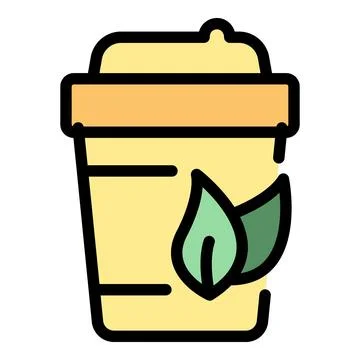 Eco friendly matcha tea in disposable paper cup promoting sustainability Stock Illustration