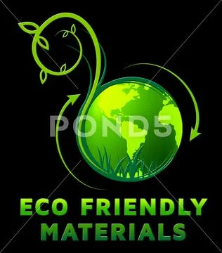 Eco Friendly Materials Shows Natural Resources 3d Illustration ...