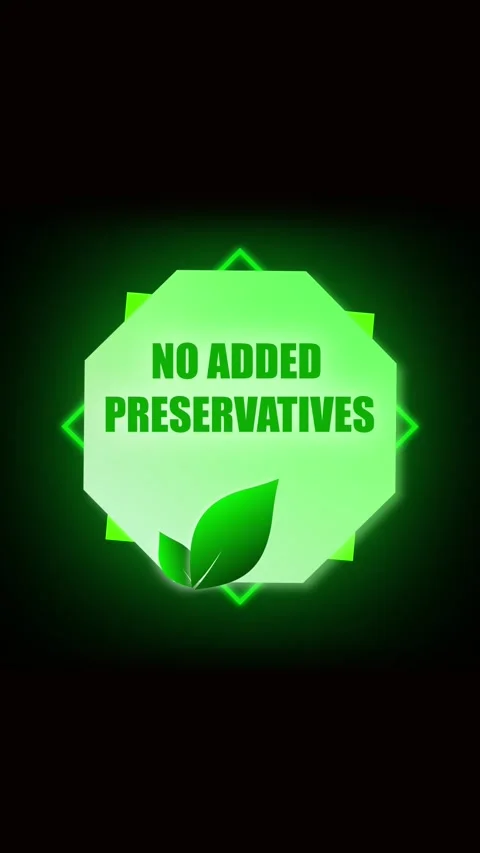 Eco friendly motion graphics for no added preservatives product packaging v.. Stock Footage 341612675