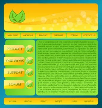 Eco friendly nature webdesign layout Stock Illustration