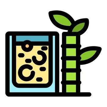 Eco friendly packaging with bamboo plant promoting sustainability Stock Illustration
