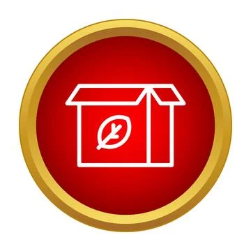 Eco friendly packaging box symbol delivering sustainability Stock Illustration