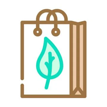 Eco friendly packaging color icon vector illustration Stock Illustration