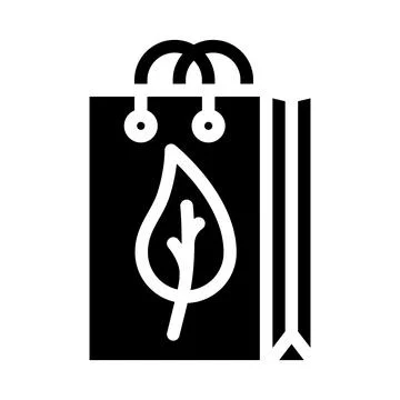 Eco friendly packaging glyph icon vector illustration Stock Illustration