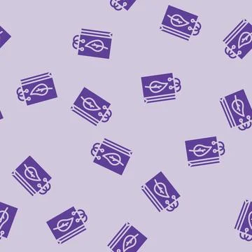 Eco friendly packaging glyph vector seamless pattern Stock Illustration