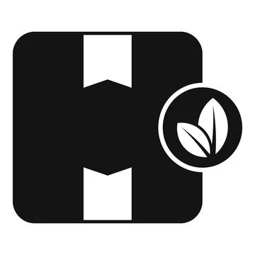 Eco friendly packaging icon showing biodegradable cardboard box 스톡 일러스트