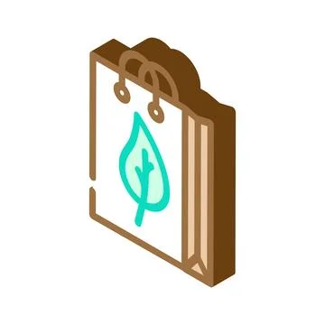 Eco friendly packaging isometric icon vector illustration Stock Illustration