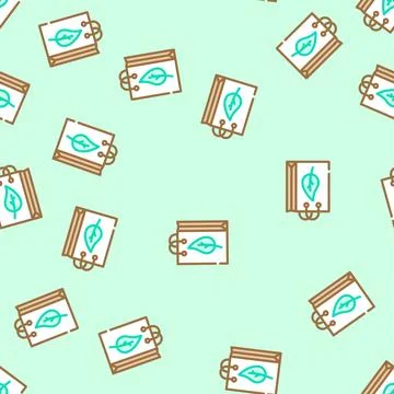 Eco friendly packaging vector seamless pattern Stock Illustration