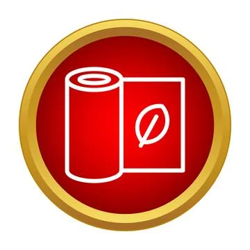 Eco friendly paper roll with leaf icon Stock Illustration