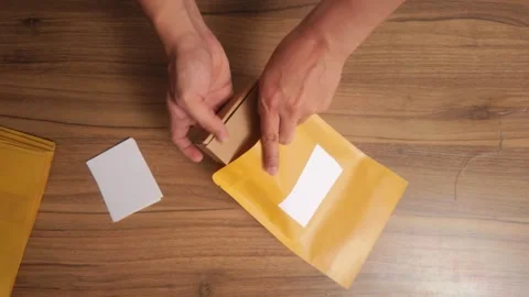 Eco Friendly Parcel Packing Hands Using Recycled Paper for Shipping 스톡 동영상 327902292