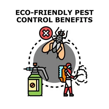 Eco friendly pest control benefits, preventing insect infestation naturally Stock Illustration