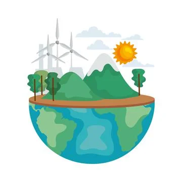 Eco friendly planet Stock Illustration