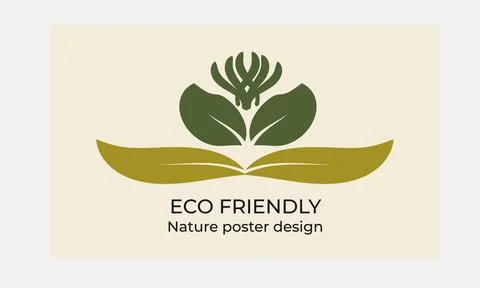 Eco friendly poster design Stock Illustration