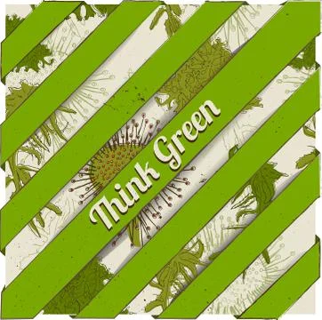 Eco friendly poster. Stock Illustration