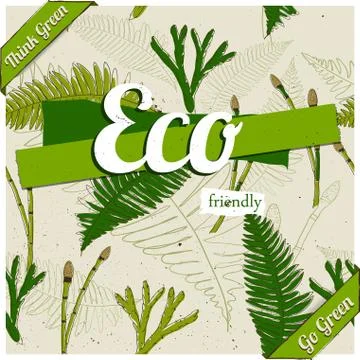 Eco friendly poster. Stock Illustration