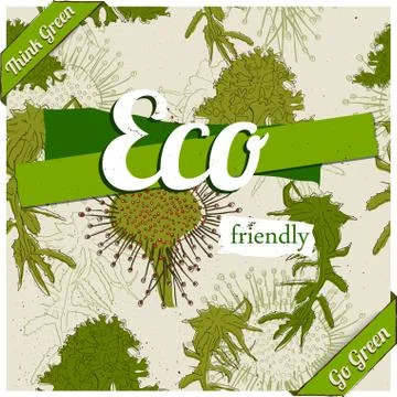 Eco friendly poster. Stock Illustration