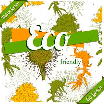 Eco friendly poster. Stock Illustration