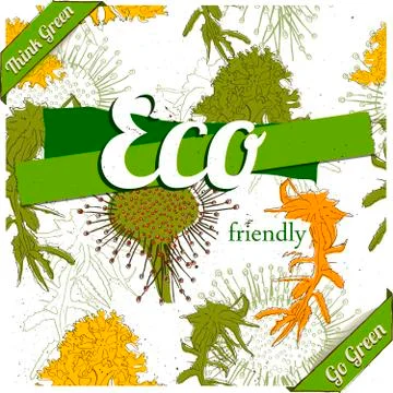 Eco friendly poster. Stock Illustration