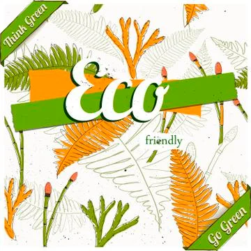 Eco friendly poster. Stock Illustration