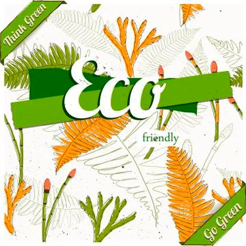 Eco friendly poster. Stock Illustration