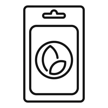 Eco friendly product packaging with leaf icon showing biodegradability 스톡 일러스트