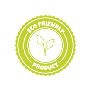 Eco friendly products sticker, label, badge and logo. Ecology icon. Logo te.. Illustrazione stock