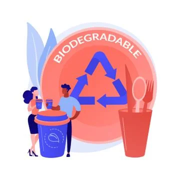 Eco friendly reusable tableware vector concept metaphor. Stock Illustration
