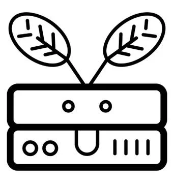 Eco Friendly Server Stock Illustration
