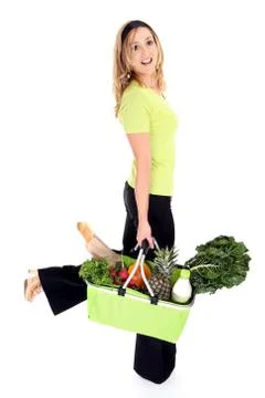 Eco friendly shopper Foto stock