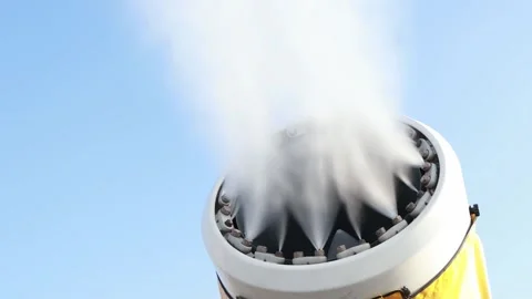 Eco-friendly snowmaking tech creates a winter wonderland Stock-Footage 301874392