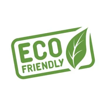 Eco friendly stamp, icon, label. Vector illustration Stock Illustration