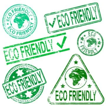 Eco friendly stamps Stock Illustration