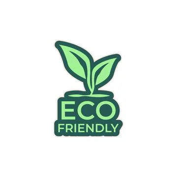Eco friendly sticker design vector Stock Illustration