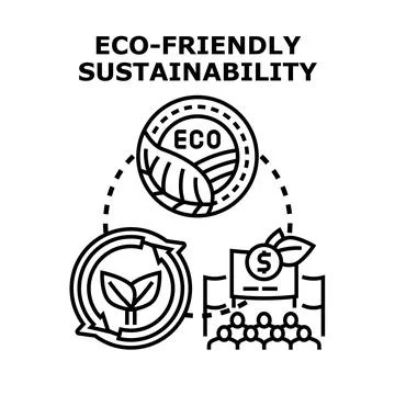 Eco friendly sustainability concept for environmental progress Stock Illustration