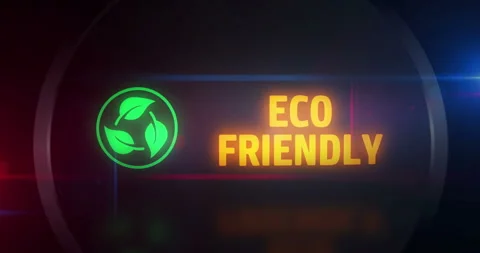 Eco friendly symbol light flashing on board control display Stock Footage 301520267